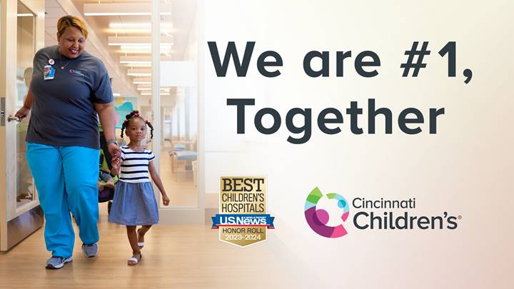 One Cincinnati Childrens: A Celebration for the City - November 14, 2023 11:30am - 1:00pm SAVE THE DATE (against a background of rays and the Childrens logo)