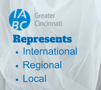 IABC Greater Cincinnati logo and the works: represents - international, regional, and local